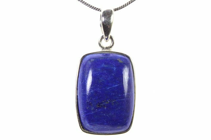 Polished Lapis Lazuli Pendant (Necklace) - Sterling Silver #321483